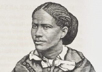 “Mrs. Francis E. W. Harper,” portrait with Frances Harper’s name misspelled, taken from page 748 in The Underground Railroad: A Record of Facts, Authentic Narratives, Letters… printed by Porter & Coates (Philadelphia, 1872).