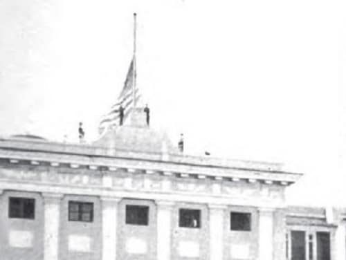 U.S. flag raised on October 18, 1898 in San Juan, Puerto Rico.