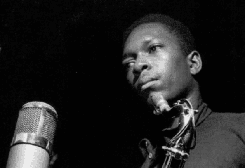 Coltrane at Blue Train session, 1957. By Francis Wolff.