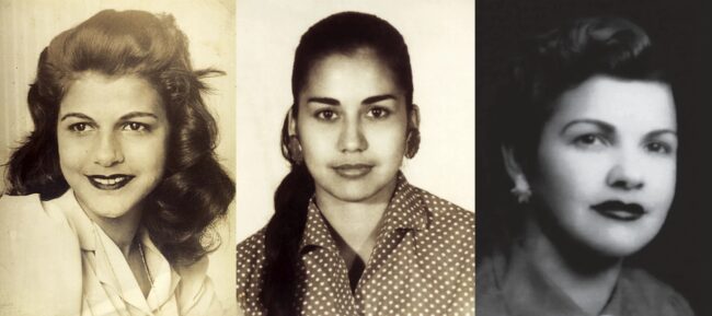 The Mirabal Sisters from left, Minerva, Maria Teresa and Patria.