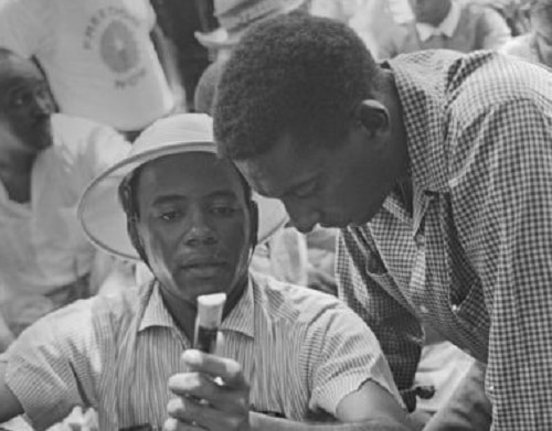 James Meredith and Stokely Carmichael. Photo by Bob Fitch.