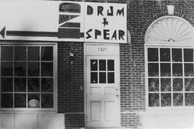 pictured: Exterior of the Drum and Spear Bookstore, 1970. Photo courtesy of Allen C. Browne.