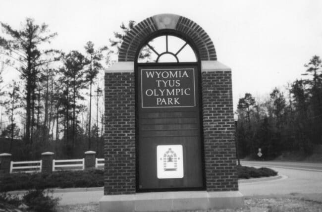 The entrance to the Wyomia Tyus Olympic Park — 168 acres in Griffin, Georgia.