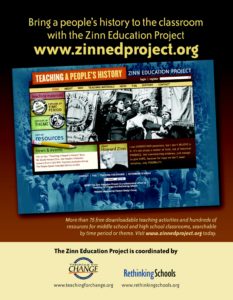 Zinn Education Project Poster: Download a hi-resolution file and print at almost any size | Zinn Education Project: Teaching People's History