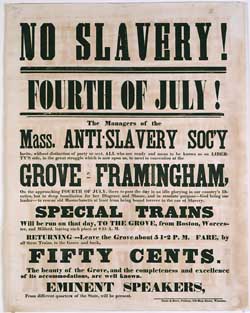 Anti-slavery Society Fourth of July poster | Zinn Education Project