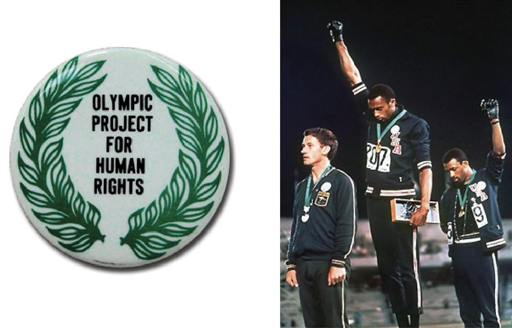 OPHR button - John Carlos and Tommy Smith | Zinn Education Project