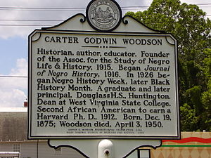 Carter G. Woodson marker | Zinn Education Project