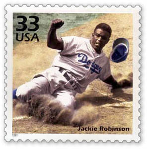 Jackie Robinson Unframed, America Martin_portrait- portion of sale to  ACLU/NAACP