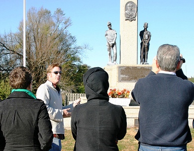 Author/activist Jeff Biggers on Eco Justice tour at Mt. Olive, Nov. 2010. Photo from 