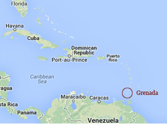 Map of Grenada's location | Zinn Education Project