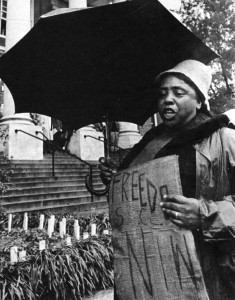 Fannie Lou Hamer picketing on Freedom Day, 1964, in Hattiesburg, Mississippi | Zinn Education Project: Teaching People's History