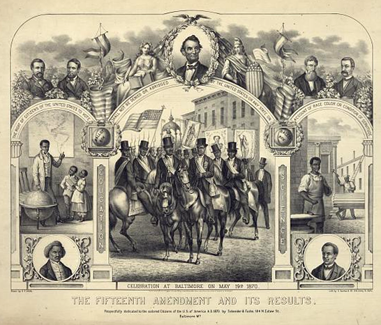 The Fifteenth Amendment and its results poster | Zinn Education Project: Teaching People's History