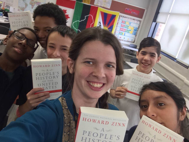 Five Teachers Win Class Set of A People’s History of the United States: Christina Hendrix w/ students | Zinn Education Project: Teaching People's History