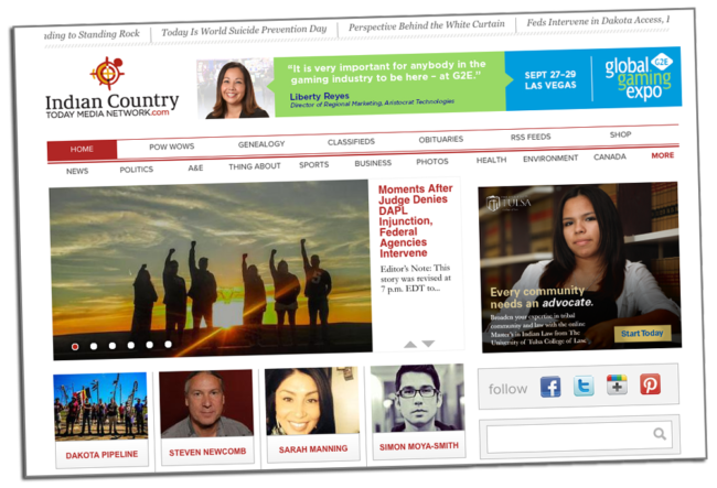 Indian Country News (Website) | Zinn Education Project: Teaching People's History