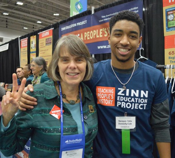 Mary Beth Tinker and Narayan Felix at NCSS 2016| Zinn Education Project: Teaching People's History