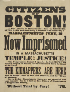 Poster protesting the Fugitive Slave Act in Boston | Zinn Education Project: Teaching People's History
