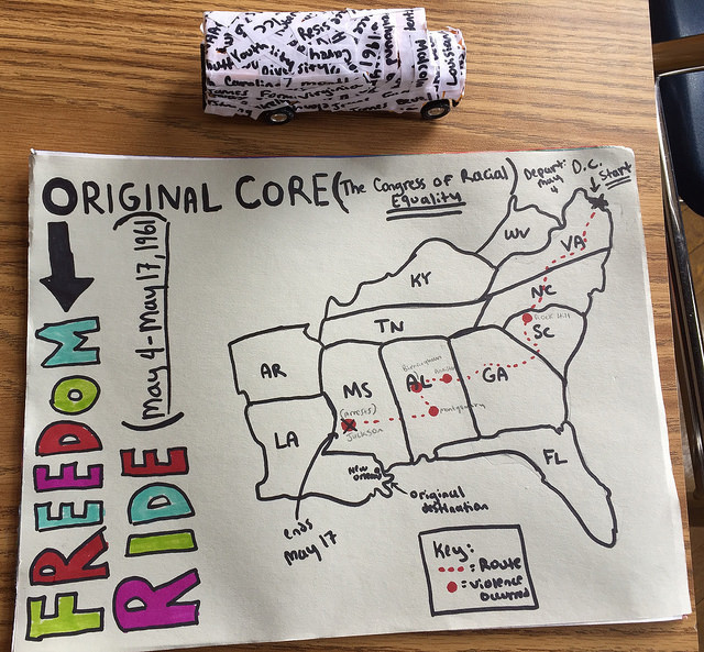 CORE map and bus (student project) | Zinn Education Project: Teaching People's History