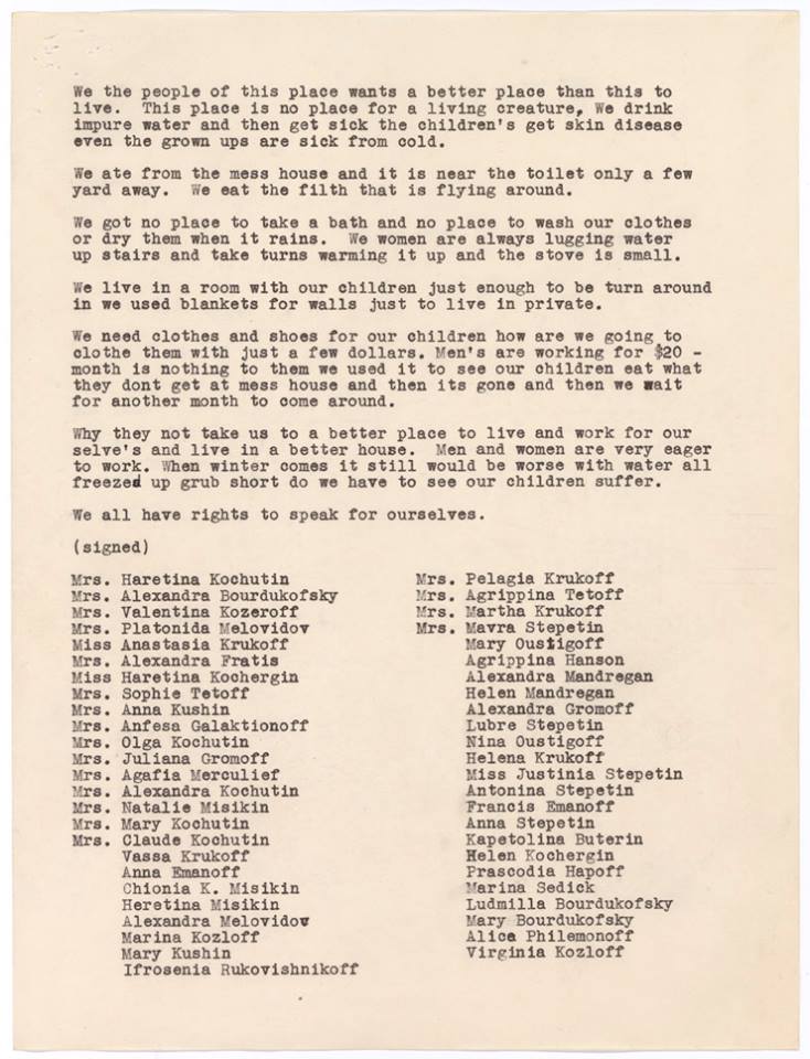 Alaska Petition Aleut Women 1942