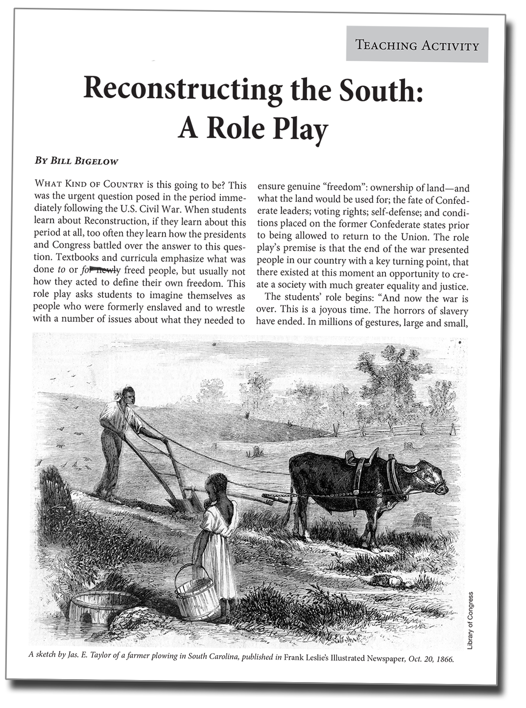 Reconstructing the South: A Role Play (Lesson) | Zinn Education Project