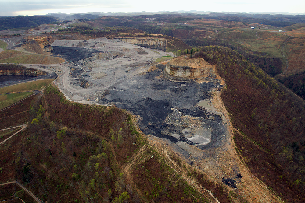 Aerial photo of mountaintop removal | Zinn Education Project