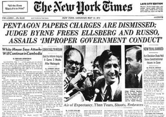 May 11 1973 Pentagon Papers Charges Dismissed Zinn Education Project