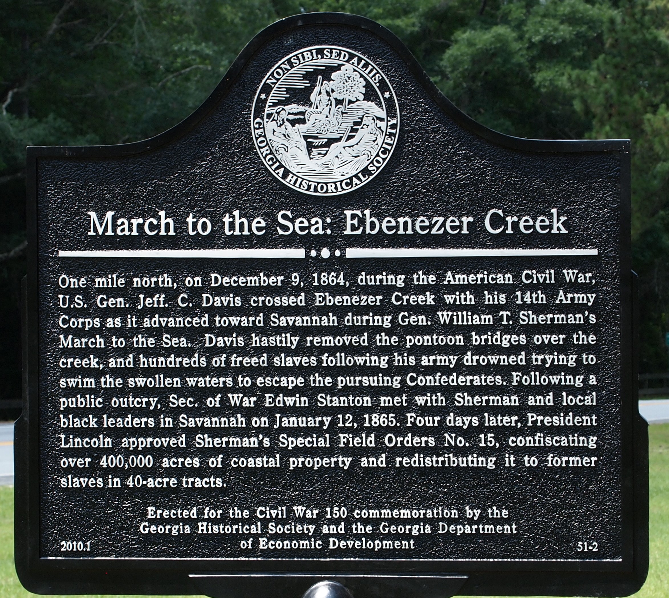 Ebenezer Creek Marker