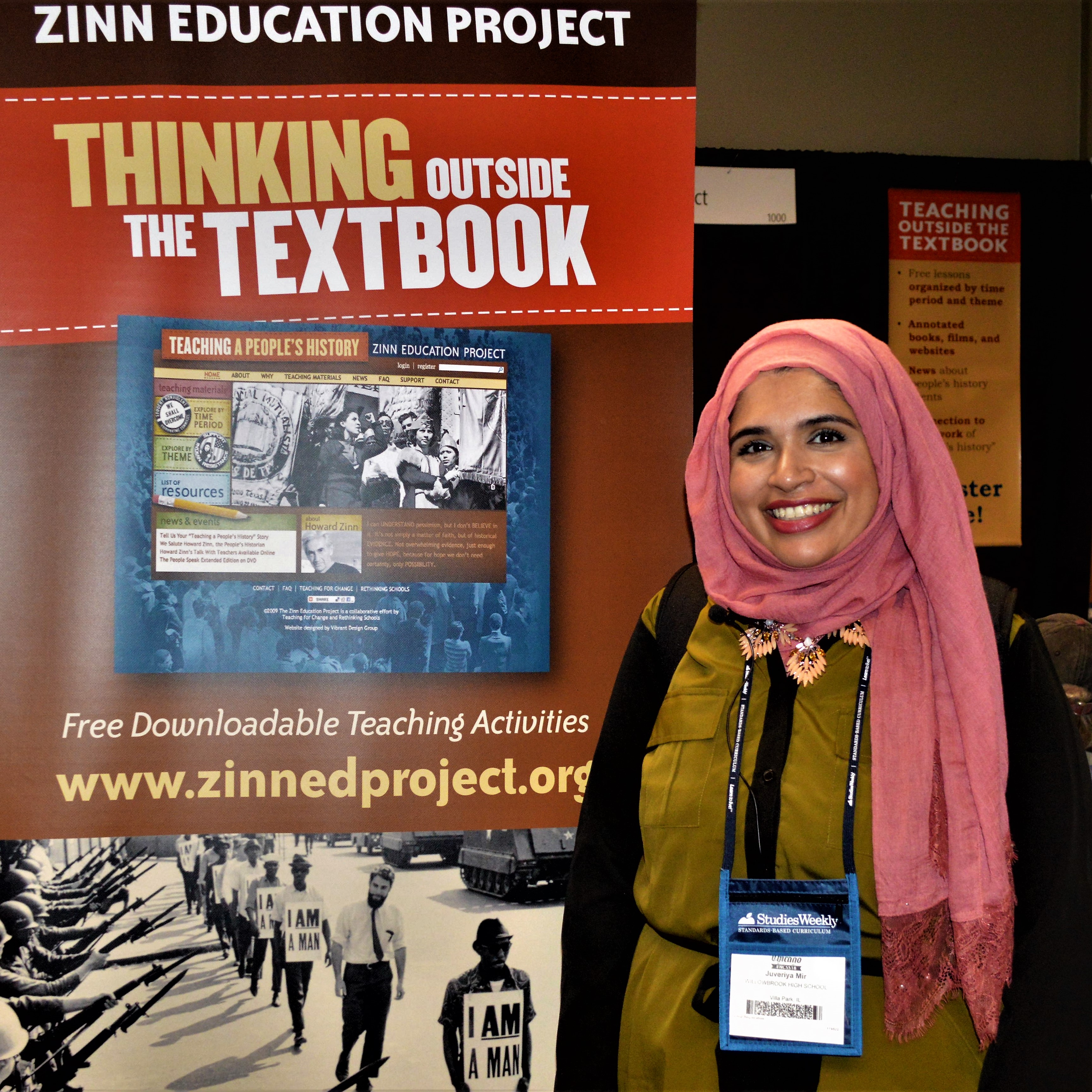 Juveriya Mir at NCSS 2018 (Event Photo) | Zinn Education Project