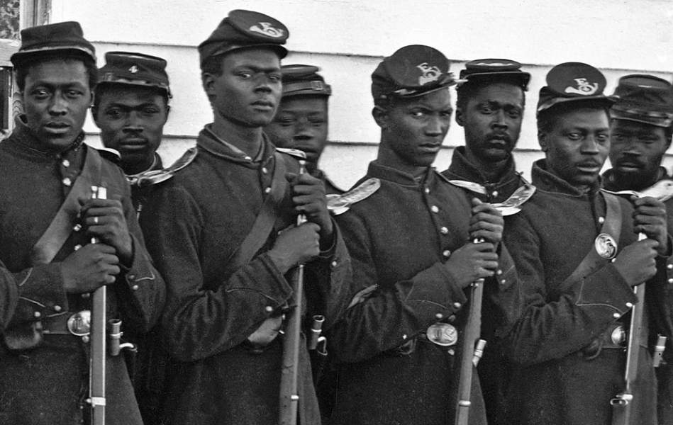 Company E 4th U.S. Colored Infantry at Fort Lincoln Photo