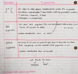 Worksheet from Rabiya Kassam-Clay's classroom activity, Three Scary Numbers