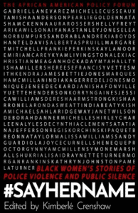 book cover showing the names of women assaulted or killed by the police