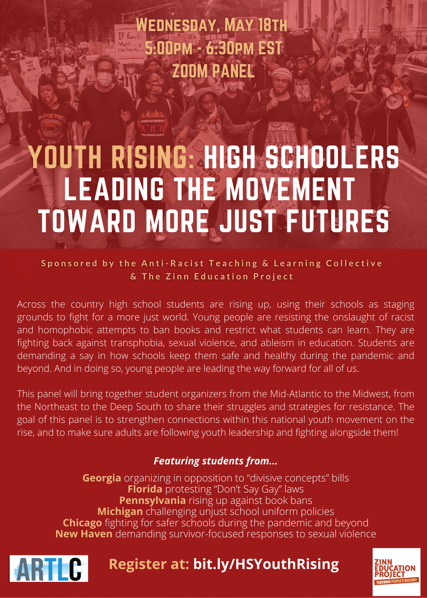 Youth Rising Panel on May 18 - Zinn Education Project