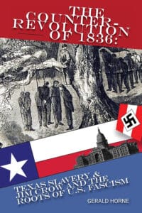 book cover showing enslaved people being hanged, superimposed over Texas and Nazi flags.