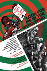 book cover showing photo of protesting Black Panthers, along with graphic imagery by BPP artist Emory Douglas.