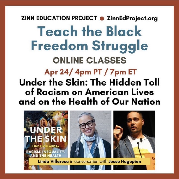 Linda Villarosa on Under the Skin: The Hidden Toll of Racism on American  Lives and on the Health of Our Nation - Zinn Education Project