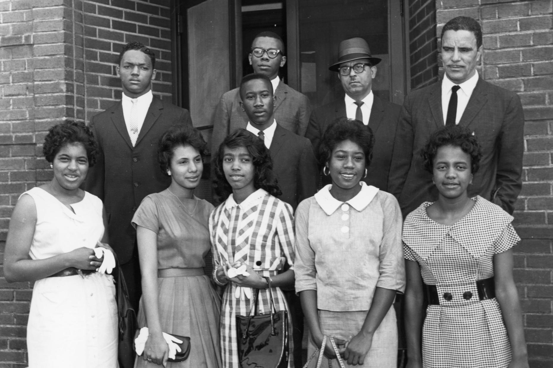 On July 16, 1960, seven students from Sterling High along with college freshman, Jesse Jackson, entered the library and were arrested. This group became known as the Greenville Eight.