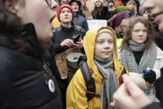 Swedish climate activist Greta Thunberg at the demonstration.