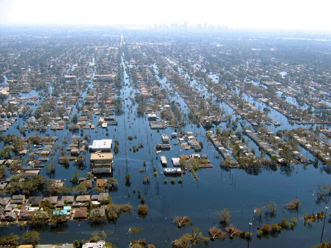Photo of flooded New Orleans, Louisiana, September 11, 2005.