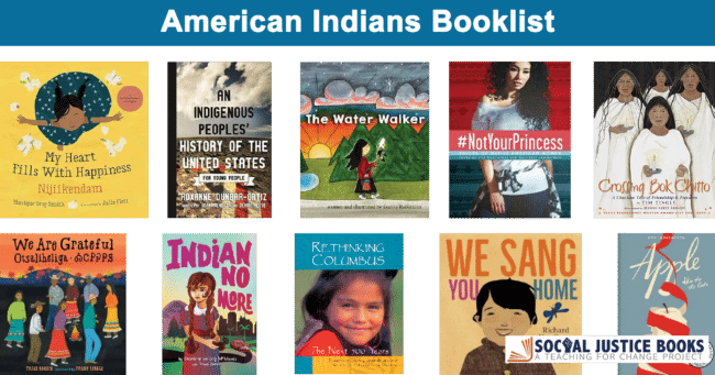 several book covers highlighting Native people and the Indigenous struggle